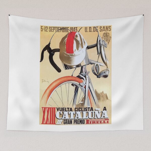 Item preview, 1943 Spain Tour of Catalonia Bicycle Race Poster designed and sold by retrographics.