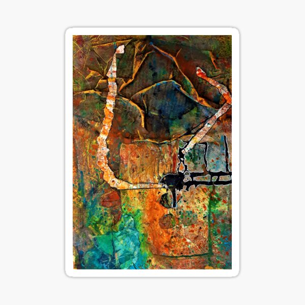 "Copper Islands V" Sticker for Sale by GreatAukArt Redbubble