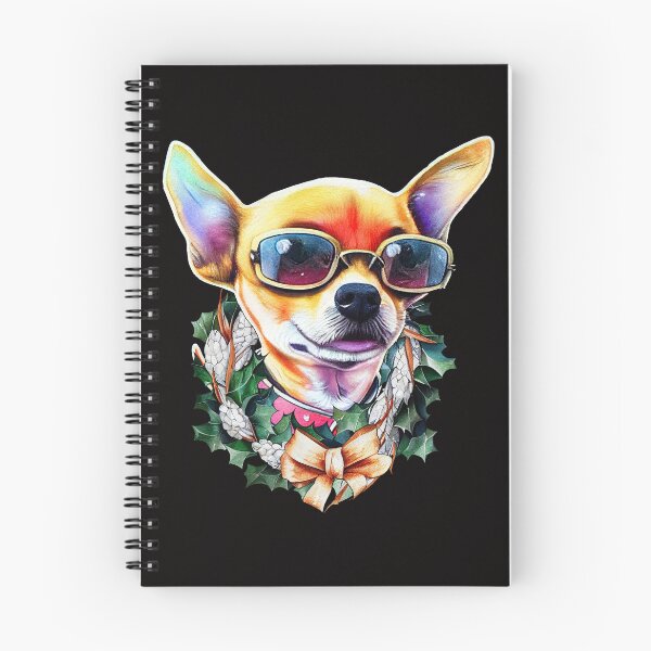 Item preview, Hipster Chihuahua Dog Christmas Wreath designed and sold by netdota.