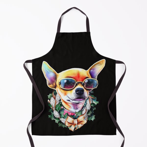 Item preview, Hipster Chihuahua Dog Christmas Wreath designed and sold by netdota.