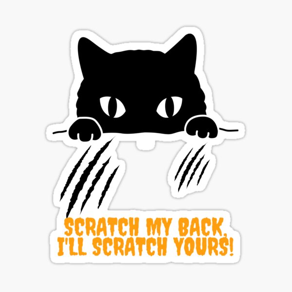 "scratch cat design" Sticker for Sale by Forange Redbubble