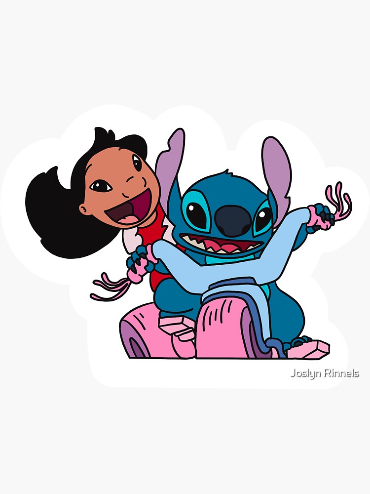 lil and stitch tricycle | Sticker