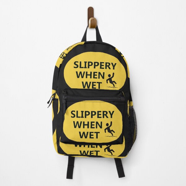 Item preview, SLIPPERY WHEN WET Industrial style sign  designed and sold by lobodelnoir.