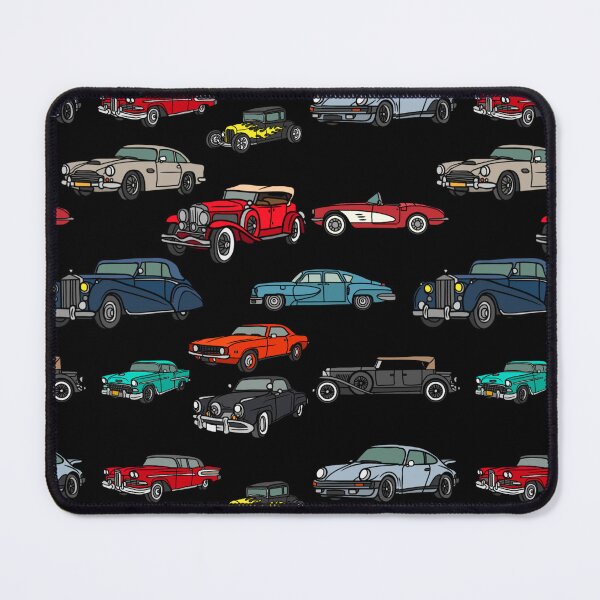 Item preview, Classic Car Pattern Never Ending with Black Background designed and sold by MistyMorningsOR.