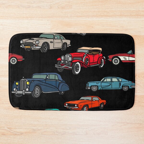 Item preview, Classic Car Pattern Never Ending with Black Background designed and sold by MistyMorningsOR.