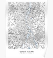 BUDAPEST KARTE Poster