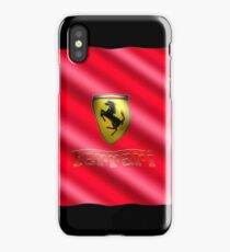 Wavy Red Ferrari Flag iPhone Case/Skin