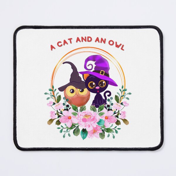 Item preview, a cat and an owl designed and sold by Sasidenidesign.