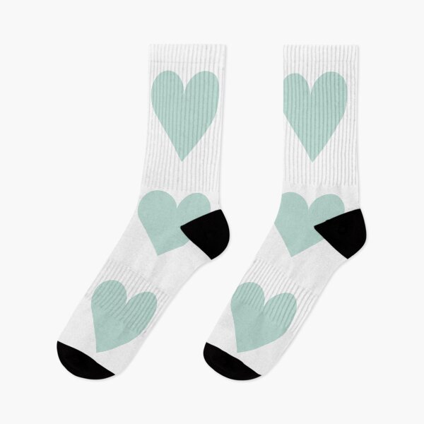 Item preview, Large MINT GREEN and WHITE LOVE HEARTS designed and sold by RachelMacht.