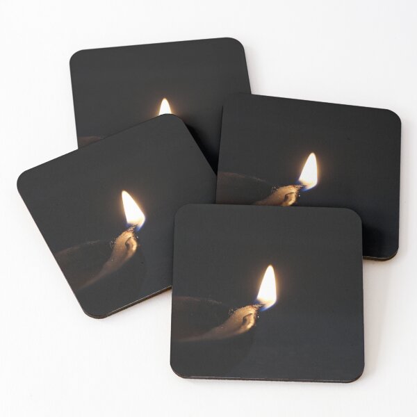 Item preview, Indian Earthen Lamp Golden Yellow Flame in the Night/ Dark Black Background designed and sold by Wiggly Lines.