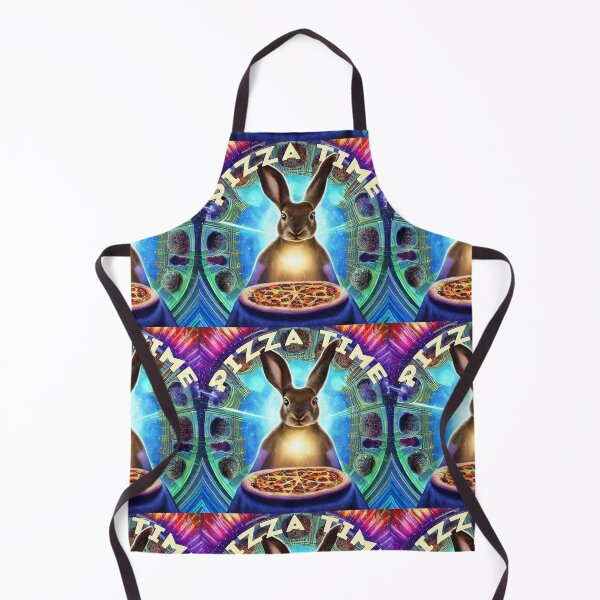 Item preview, Pizza Time - Space Bunny with Holy Pizza designed and sold by MagicStrawberry.