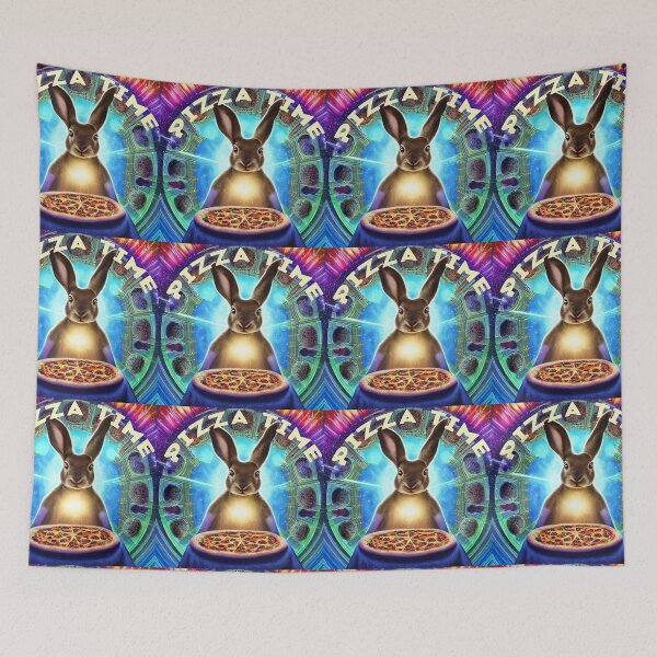 Item preview, Pizza Time - Space Bunny with Holy Pizza designed and sold by MagicStrawberry.