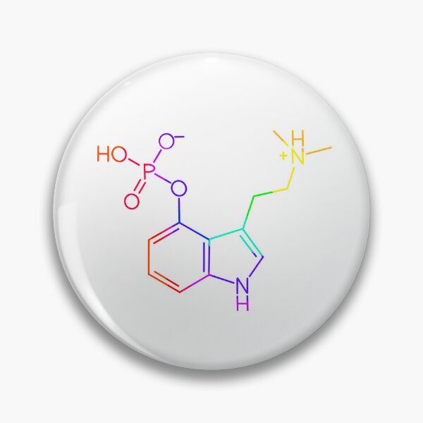 Item preview, Psychedelic psilocybin molecule rainbow colors designed and sold by saint-shores.