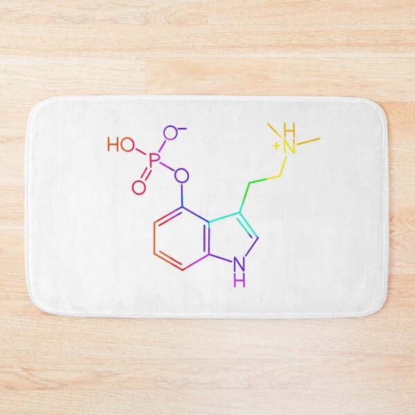Item preview, Psychedelic psilocybin molecule rainbow colors designed and sold by saint-shores.