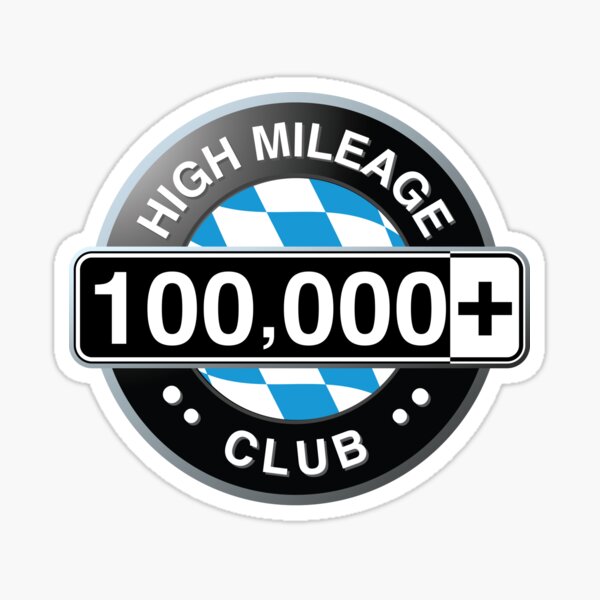 Bavarian High Mileage Club - 100,000+ Miles Sticker