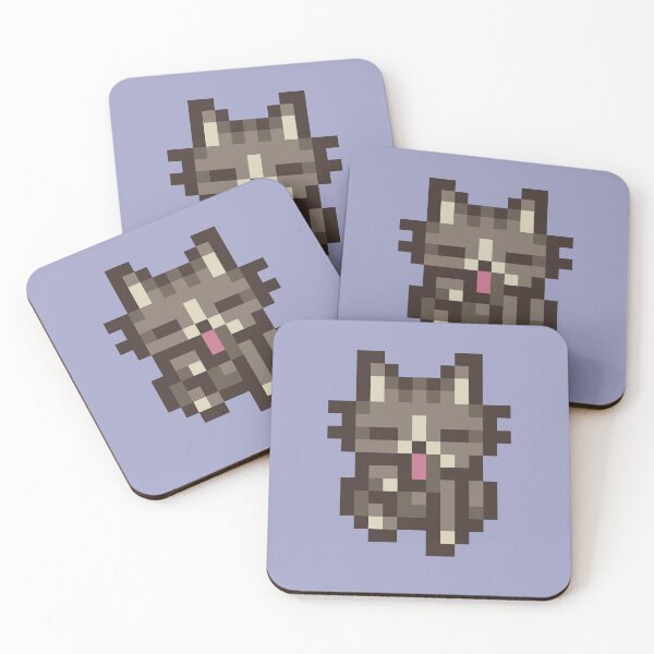 Artikelvorschau, Stardew Valley Grey/Gray Cat lecken entworfen und verkauft von aiya-pixels.