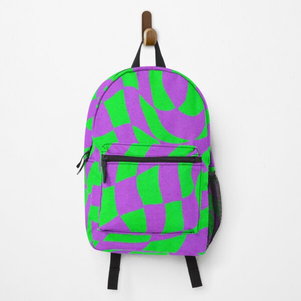 Item preview, Y2k Lime And Neon Purple Wavy Checkerboard Pattern designed and sold by DEC02.