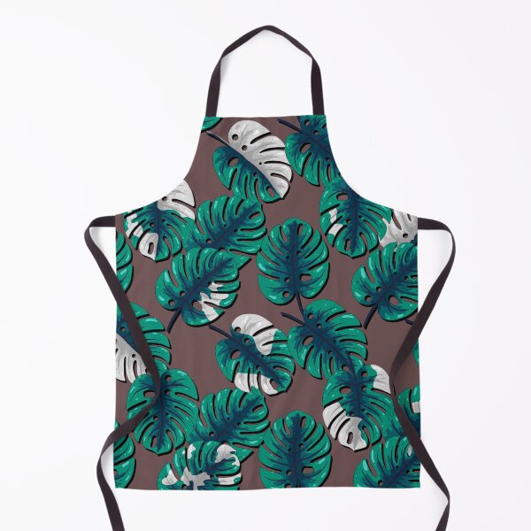 Item preview, Monstera pattern brown background designed and sold by Marissa’s Digital Illustrations.