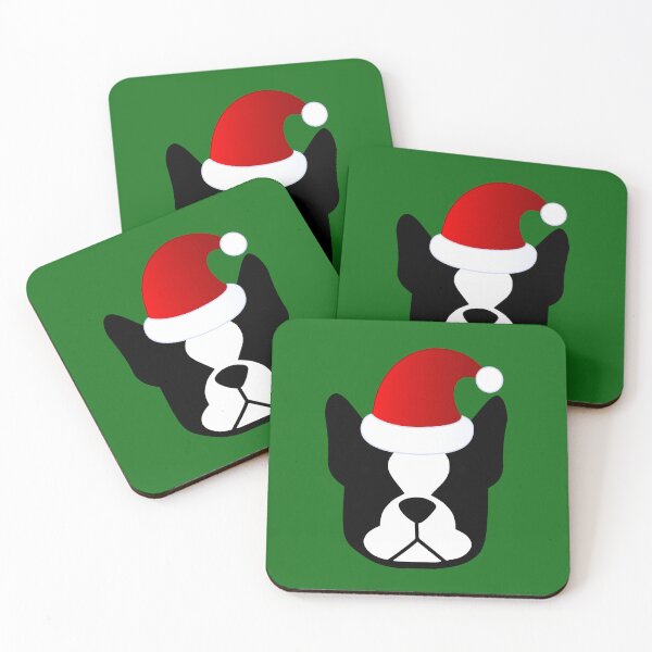 Item preview, Boston Terrier Santa gift - Boston Terrier sticker - Boston Holiday sticker designed and sold by smooshfaceutd.