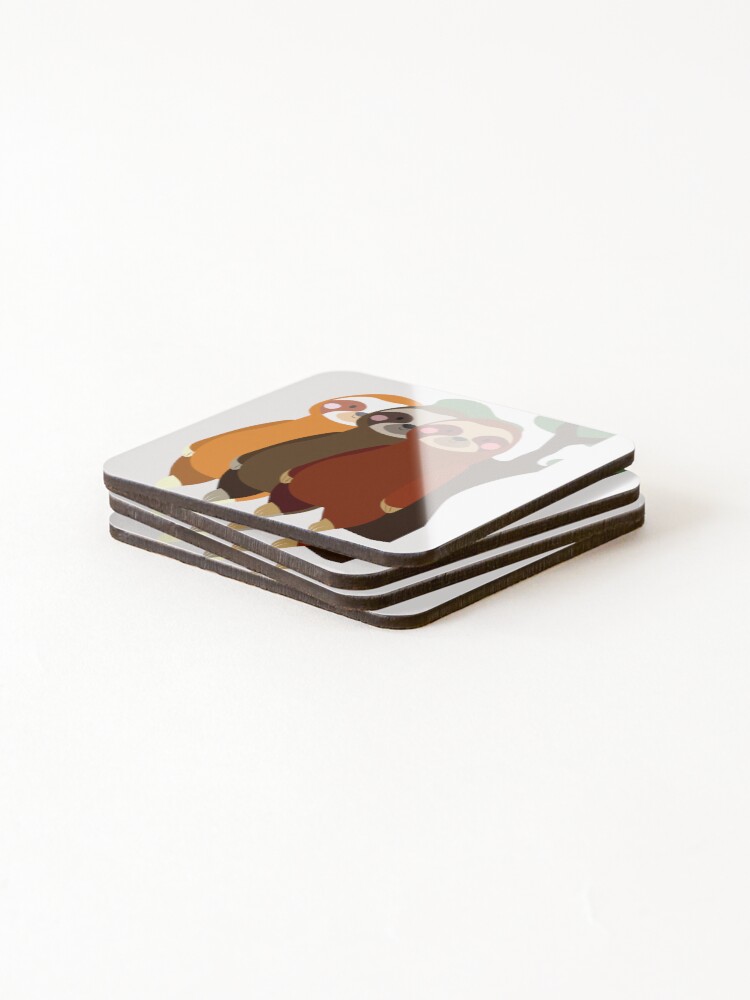 Thumbnail 4 of 5, Coasters (Set of 4), Sloth Stack designed and sold by ColourTrials.