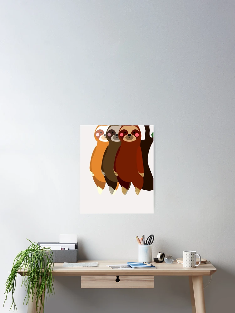 Thumbnail 2 of 3, Poster, Sloth Stack designed and sold by ColourTrials.