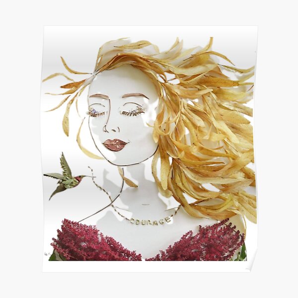 Plant Head Woman Art Woman With Plants On Her Head Poster Flower   Poster,504x498,f8f8f8 Pad,600x600,f8f8f8.u1 