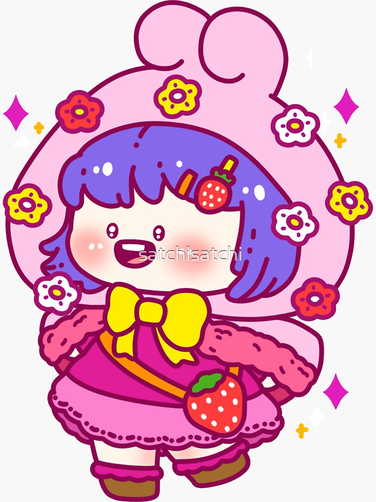 Cute Strawberry Bunny Sticker Sheet | Sticker