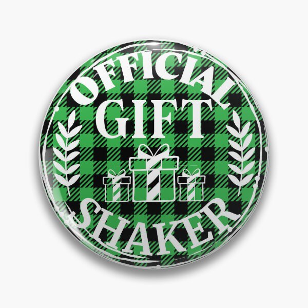 Item preview, Official Gift Shaker Design on Bright Green and Black Buffalo Plaid Background designed and sold by LDTreasures.