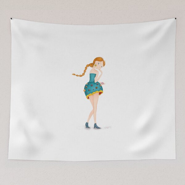 Item preview, Cute red-haired girl Princess of candies for candy lovers designed and sold by PotaninaArt.