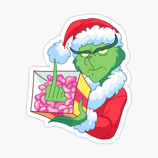 Merry Whatever! - Christmas Grinch  Sticker for Sale by SmokeyxDesigns