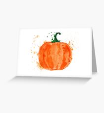 Watercolor Pumpkin Greeting Card