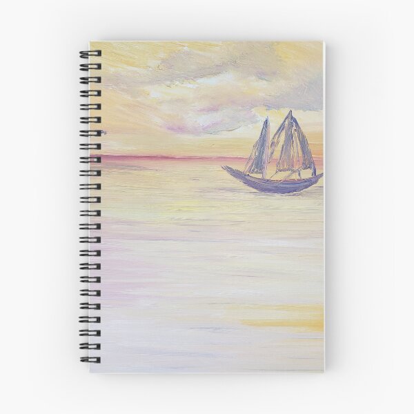 Item preview, Boat sailing on the ocean oil painting designed and sold by Tabitha Kremesec.
