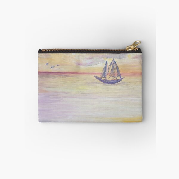 Item preview, Boat sailing on the ocean oil painting designed and sold by Tabitha Kremesec.