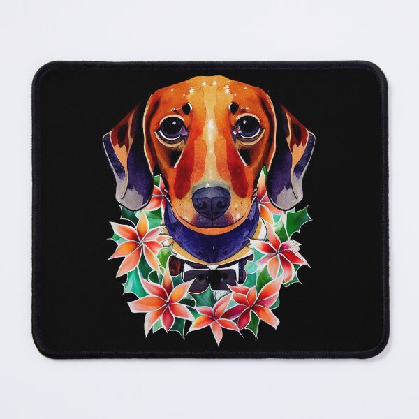 Item preview, Hipster Dachshund Dog Christmas Wreath designed and sold by netdota.
