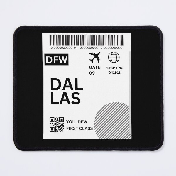 Item preview, dallas Flight Ticket Boarding Pass Travel designed and sold by justbejoker.