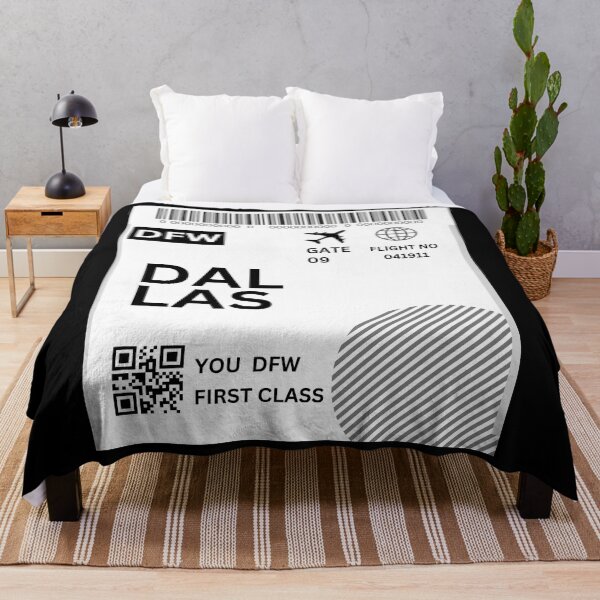 Item preview, dallas Flight Ticket Boarding Pass Travel designed and sold by justbejoker.