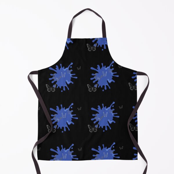 Item preview, Metallic Silver Flying Butterflies Over Blue Paint Splash. Abstract Design, Funky Image, Minimalist Art. designed and sold by Jason123za.