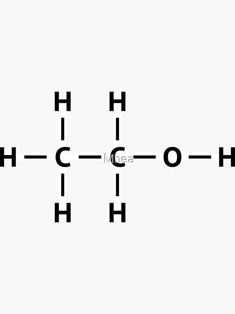 "Ethanol structural formula molecular structure stickers