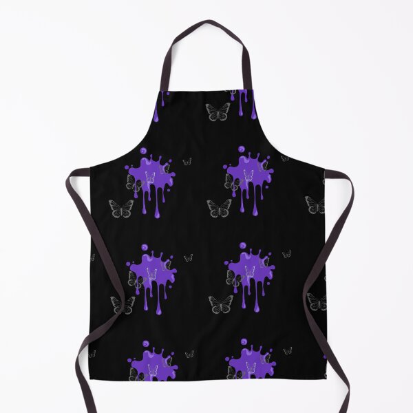 Item preview, Metallic Silver Flying Butterflies Over Purple Paint Splash. Abstract Design, Funky Image, Minimalist Art. designed and sold by Jason123za.