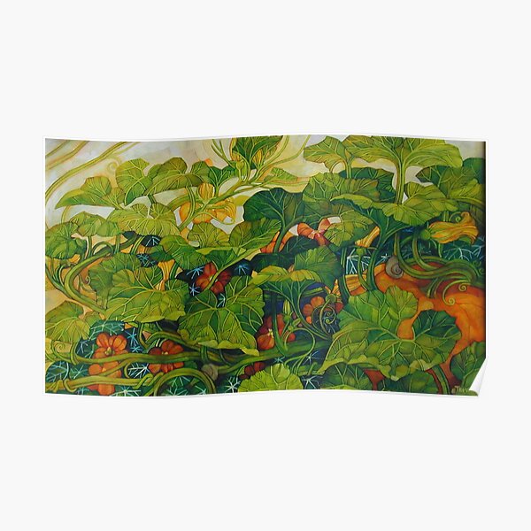 pumpkin in the garden Poster