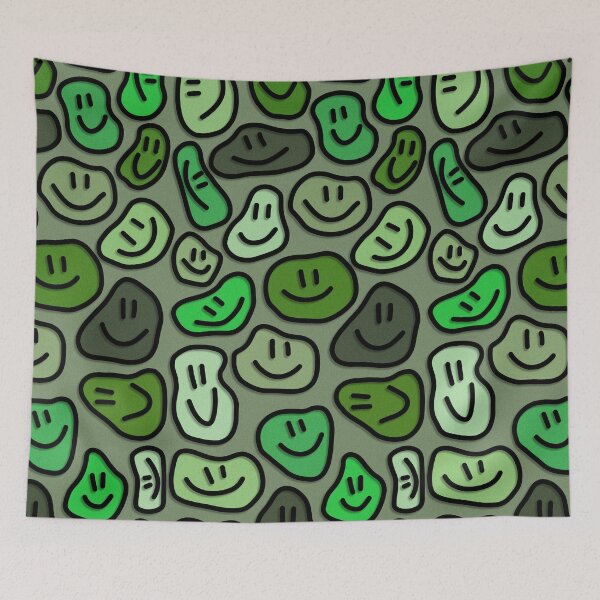 Item preview, Green Distorted Smiley Faces designed and sold by Ayoub14.