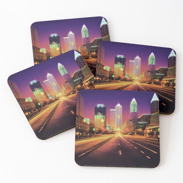 Item preview, Atlanta Neon Vaporwave  designed and sold by ComicsFactory.