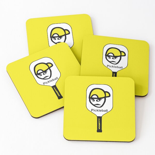 Item preview, LifeSucx Angry Guy Yellow Pickleball Paddle Design designed and sold by LifeSucx.