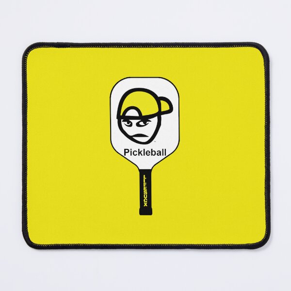 Item preview, LifeSucx Angry Guy Yellow Pickleball Paddle Design designed and sold by LifeSucx.