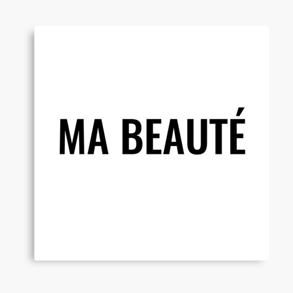 Ma beauté Canvas Print