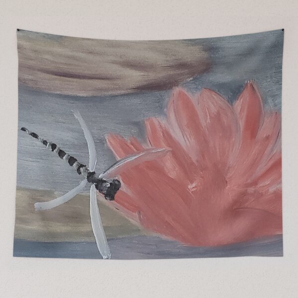 Item preview, Dragonfly's flight of delight oil painting by Tabitha Kremesec designed and sold by Tabitha Kremesec.