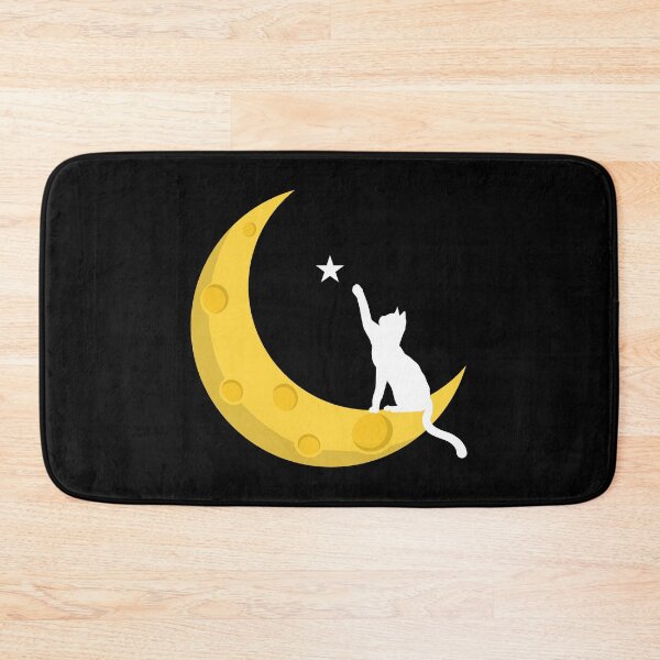 Item preview, Cat & Crescent Moon & Star designed and sold by MagiqueStickers ⭐⭐⭐⭐⭐.