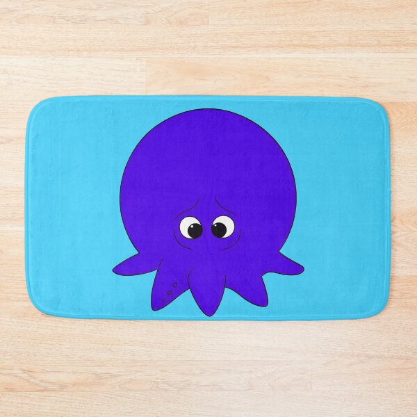 Item preview, A very sad purple cartoonish round octopus designed and sold by BrachiaST.