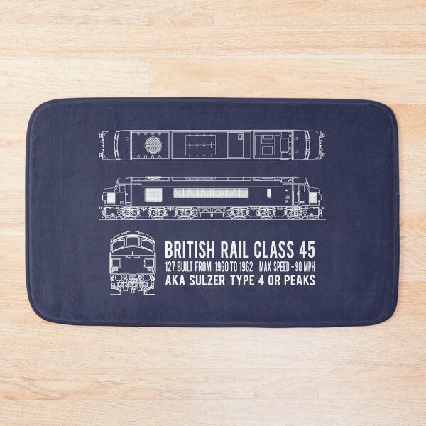 Item preview, British Rail Class 45 Sulzer Type 4 Peaks Locomotives Blueprint Diagram Gift designed and sold by Maljonic.