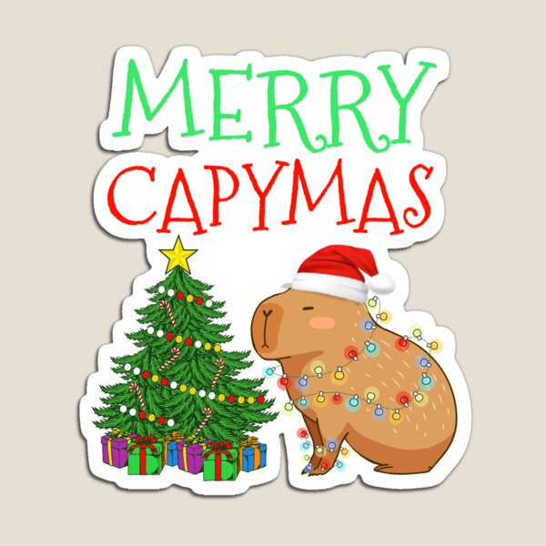 Item preview, Divertidas fiestas navideñas de capibara Papá Noel de capibara Feliz capibara designed and sold by NUMAcreations.